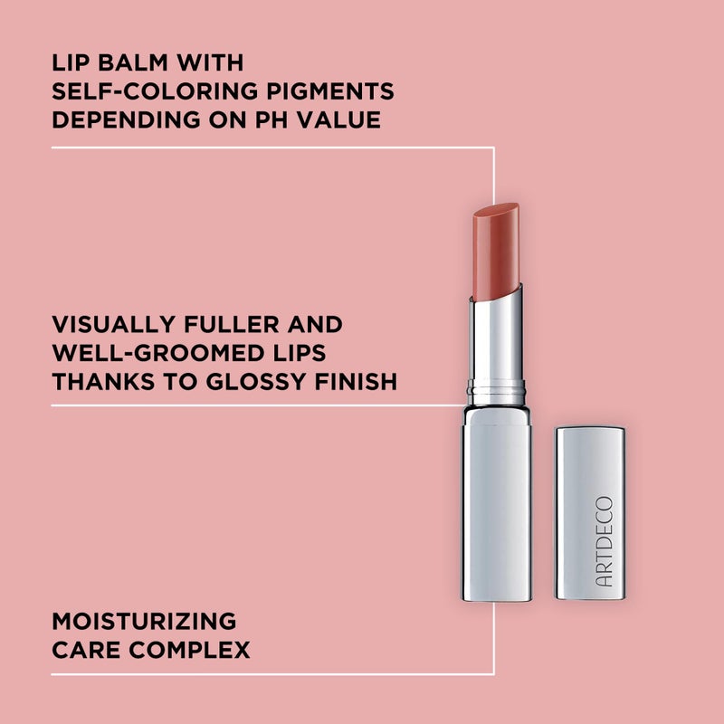 ARTDECO Color Booster Lip Balm in nude - nourishing lip balm with color-adapting pigments - lip plumper with spearmint flavor - prevents dryness & chapping - lip care with kernel oil - 0.1 Oz - Image 2